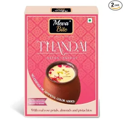 MevaBite Instant Energy Thandai Mix 100g | Traditional Cooling Summer Drink Powder with Real Rose Petals, Dry Fruits, Sp