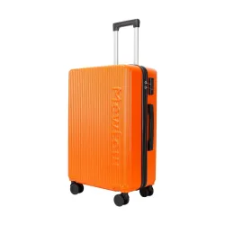 Mewtour 24 Inch Orange ABS Zippered Luggage Set, Lightweight with Telescopic Handle, 360° Spinner Wheels, TSA Lock Suitc