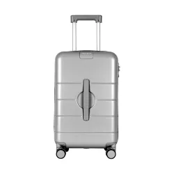 Mewtour 29 Inch Silver Hardside Spinner Luggage with 360° Rotate Double Wheels, ABS Material, Inside Handle Lock and Ins