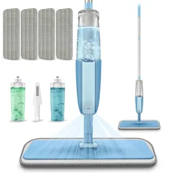 Mexerris Microfiber Spray Mop with Reusable Pads