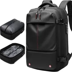 Meyaar Vacuum Compression Travel Backpack for Airplane, 60L Expandable, Anti-Theft, 17.3 inch Laptop Backpack With TSA L
