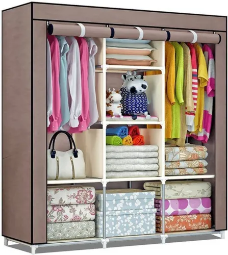 Image of MEZIRE 88130 PP Collapsible Wardrobe (Finish Color - Multicolor)