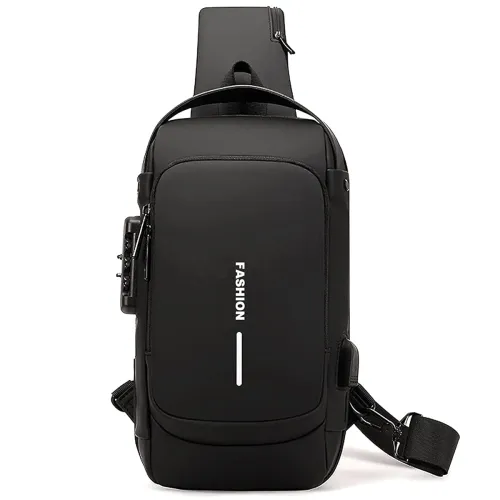 Image of MEZON Anti Theft Sling Bag(Black)