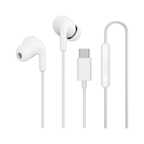 Image of Mi Type C Wired Headset with Mic White In-Ear