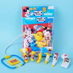 Mickey Mouse Disney Doctor Kit for Kids - 8 Piece Pretend Play Medical Set with Electronic Stethoscope, Lights & Sounds - Educational Role Play Toy for Toddlers and Children Age 3+