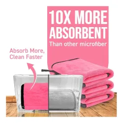 Microfiber Cleaning Cloth, 30x40 cms 600 GSM | Highly Absorbent,Lint and Streak Free, Multi-Purpose Wash Cloth for Kitch
