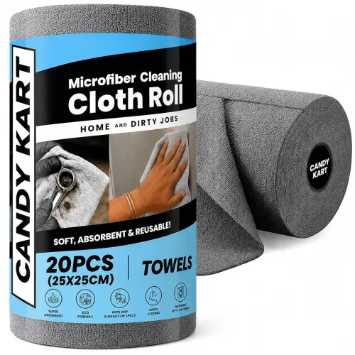 Image of Microfiber Cleaning Cloth Roll, 20Pcs, 4000 Times Washable