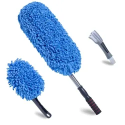 Microfiber Car Duster Extendable Handle Interior Exterior Multipurpose Cleaning Car Brush
