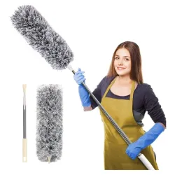 Microfiber Feather Duster with Extendable Long Pole (100 Inches)