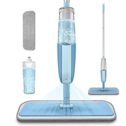 Spray Mop with Built-in Water Tank and Microfiber Pad for Floor Cleaning