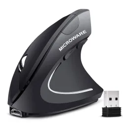 MICROWARE 2.4G Wireless Vertical Ergonomic Optical Mouse