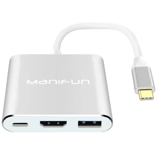Image of Microware Type-C to HDMI Converter – 3-in-1 Adapter