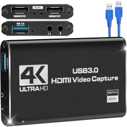 Microware USB 3.0 4K HDMI Video and Game Capture Card