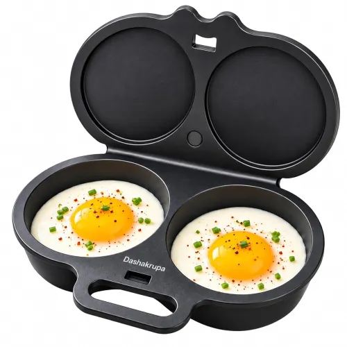 Image of Microwave Egg Cooker Dual Cup Boiled Egg Maker Kitchen Tool