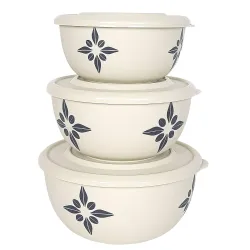 Microwave Safe Stainless Steel Mixing Bowls Set with Lids