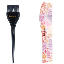 Midazzle Hair Dye Brush With Floral Comb (Fish) - Set of 2