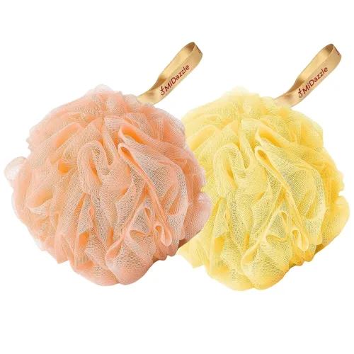 Image of Midazzle Luxury Bathing Loofah Sponge Scrubber Exfoliator (Pack of 2)