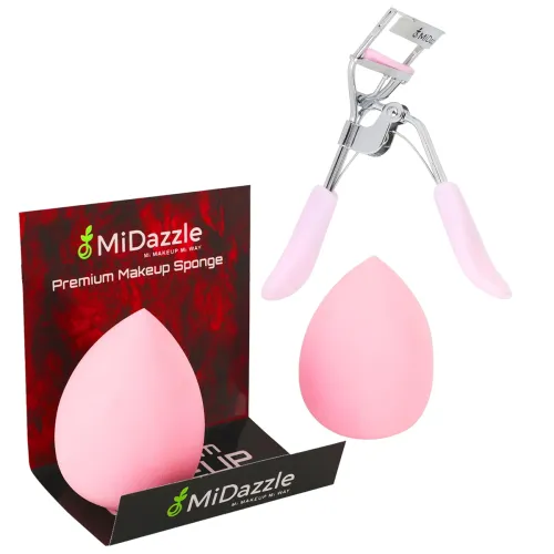 Image of Midazzle Makeup Sponge Blender & Eyelash Curler Set - Pack of 2