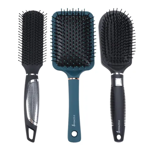Image of Midazzle Premium Flat & Paddle Hair Brush for Men & Women - Pack of 3 (HB6-17-18)