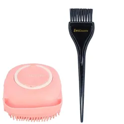 Midazzle Silicone Bath Brush Set, Body Wash Scrubber with Hair Dye Brush, 2 Pieces