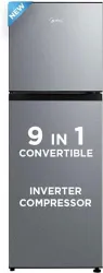 Midea 233 L Frost Free Double Door Top Mount 2 Star Refrigerator (Crystal Silver, MDRT324FGI50)