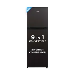 Midea 233 L, 3 Star, Frost Free Convertible 9 in 1 Double Door Refrigerator with real Inverter compressor and Deo Fresh 