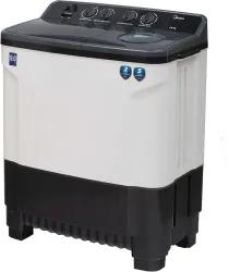 Midea 9 kg 5 Star Rat Away Feature, Air Jet Dry IPX4 Protection Semi Automatic Top Load Black, White (MWMSA090PPG(KW))