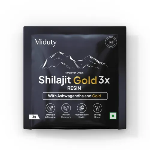 Image of Miduty Shilajit Gold 3X Resin 500–1000mg Serving Pure Himalayan Shilajit with Gold & Ashwagandha