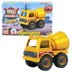 Mighty Machines Buildables-Concrete Mixer | Build & Combine Vehicle | Easy To Build Pull Back & Friction Vehicle | Develop Motor & Cognitive Skills for Kids 3+ | Role Play Toy | Birthday & R...