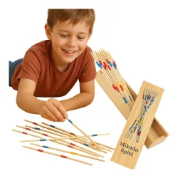 Mikado 31-Piece Wooden Pick-Up Sticks Game