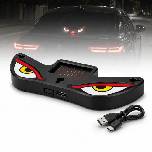 Image of MIKANIX LED Demon Eyes for Car | Solar Powered Wireless Evil Eye Window Light