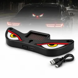 MIKANIX LED Demon Eyes for Car | Solar Powered Wireless Evil Eye Window Light