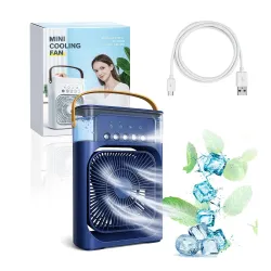 MIKANIX Mini Mist Cooling Fan 3 Wind Speed Mode (Blue)