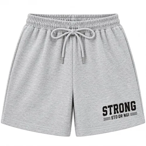Image of MIKRAM Strong Std Or Ngi Women's Graphic Sweat Shorts,