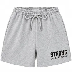 MIKRAM Strong Std Or Ngi Womens Graphic Sweat Shorts,