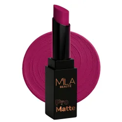 Mila Beauté Pro Matte Lipstick | Highly Pigmented & Long lasting | Semi Matte Finish | Light Weight Lipstick | Single Swipe Application | Luxurious Lip Color | Shade - (Madhubala, 4.2g)