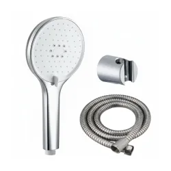 Mila NoClog Hand Shower | Chrome Finish Wall-Mounted Bathroom Hand Shower with Rain, Massage & Mix Modes | Anti-Clog Sel