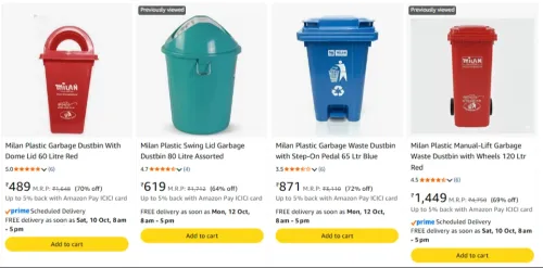 Image of Milan Dustbin upto 72% Discount