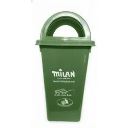 Milan Plastic Garbage Dustbin With Dome Lid 80 Litre Green