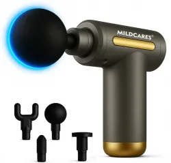 Mildcares Full Body Massage Gun (Grey & Gold)