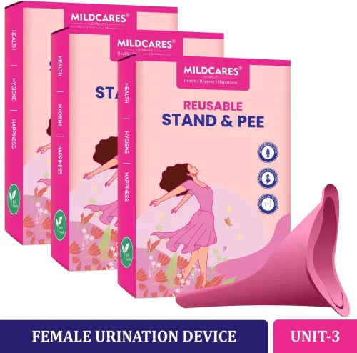 Image of Mildcares Stand & Pee Reusable Device (Pink, 3 Pack)