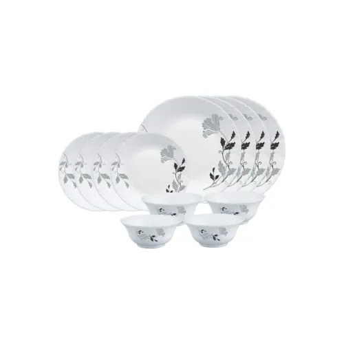 Image of Larah by Borosil Millenia Opalware Dinner Set, 12 Pieces, White