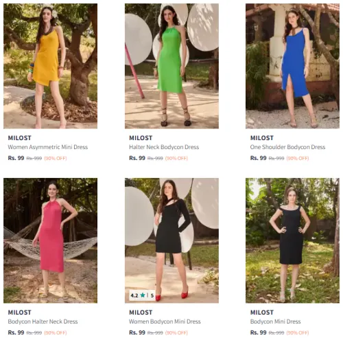 Image of Milost Women's Dresses Start @ ₹99