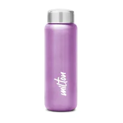 MILTON Aqua 750 Stainless Steel Water Bottle 750ml, Single Walled, ISI Certified I Leak Proof Lid, Rust Proof I For School, Office, Gym I Purple