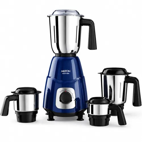 Image of Milton Ascent Mixer Grinder, ISI Certified, Grindstone Blade Technology, 4 Jar, 800 W (22000 RPM), 5 yr motor warranty
