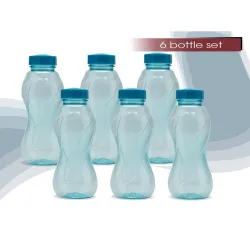  Milton Blue Solid Plastic Water Bottle - 1L (Pack of 6)