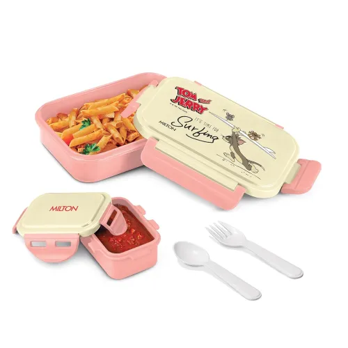 Image of Milton Candy Tiffin Tom & Jerry Lunch Box 520ml Pink