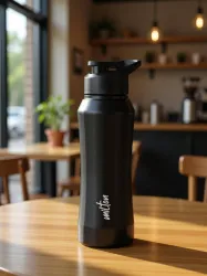 MILTON Comet Single Wall Water, Leakproof 750 ml Steel Bottle (Pack of 1, Black)