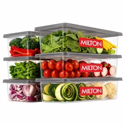 MILTON Cryo Fridge Storage Organizer Boxes 1500ml Set Of 6