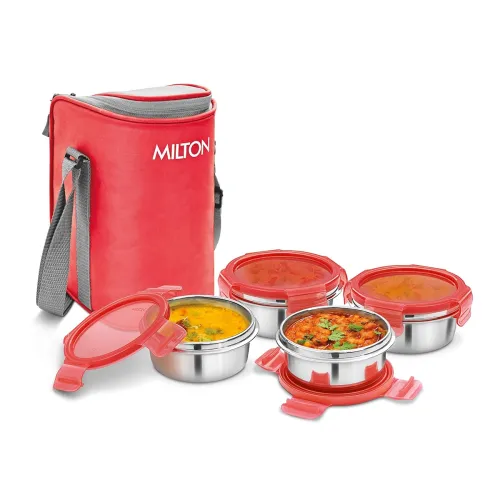 Image of MILTON Cube 4 Lunch Box, 300 ml, So4 red